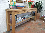 sidetable van eiken, ongekleurd